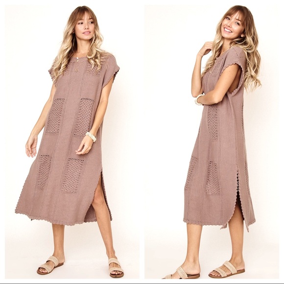ShopEvelynne Dresses & Skirts - Boho Chic Solid Sweater Midi Dress